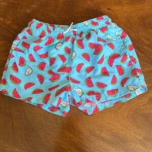 98 Coast Av blue watermelon print Swim trunk bathing suit  size small